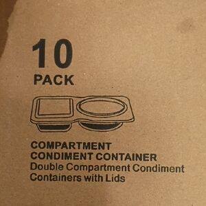 💜Amazon Double Compartment Condiment Containers - 10 Pack